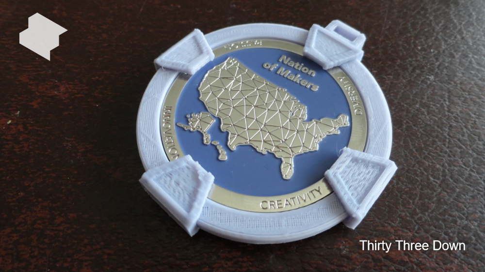 3D printed challenge coin holder